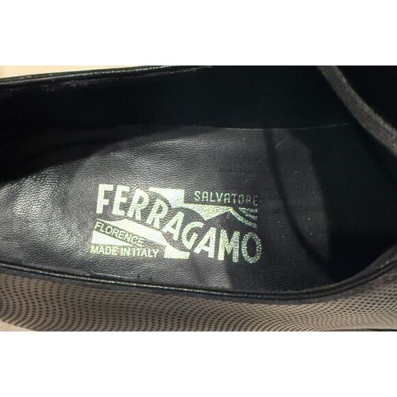 Salvatore Ferragamo Nail Head Dark Silver Men's Shoes - Picture 5 of 11